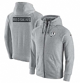 Men's Washington Redskins Nike Gridiron Gray 2.0 Full-Zip Hoodie - Ash FengYun,baseball caps,new era cap wholesale,wholesale hats